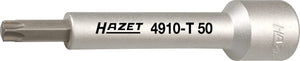 HAZET Counterholder for piston rod 4910-T50 ∙ Square, hollow 12.5 mm (1/2 inch) ∙ Inside TORX® profile ∙∙ T50