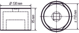 HAZET Commercial vehicle hub cap socket 4937-110 ∙ Square, hollow 25 mm (1 inch) ∙ 95 mm