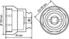 HAZET Commercial vehicle axle nut socket 4937-80 ∙ Square, hollow 20 mm (3/4 inch) ∙ 80 mm