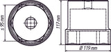 HAZET Commercial vehicle oil caps / axle nut sockets 4937-95 ∙ Square, hollow 20 mm (3/4 inch) ∙ 95 mm