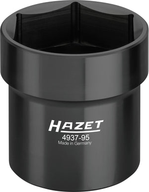 HAZET Commercial vehicle oil caps / axle nut sockets 4937-95 ∙ Square, hollow 20 mm (3/4 inch) ∙ 95 mm