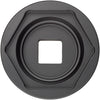 HAZET Commercial vehicle axle nut socket 4937-S80 ∙ Square, hollow 20 mm (3/4 inch) ∙ Outside hexagon profile ∙ 80 mm