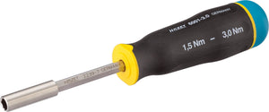 HAZET Torque Screwdrivers 6001-3.0/3 ∙ Nm min-max: 1.5 – 3 Nm ∙ Tolerance: 6% ∙ Hexagon, hollow 6.3 (1/4 inch) ∙ Number of tools: 3