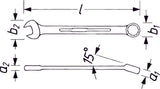 HAZET Combination wrench 600N-46 ∙ Outside 12-point profile ∙ 46 mm