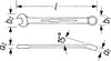 HAZET Combination wrench 600N-11 ∙ Outside 12-point traction profile ∙ 11 mm