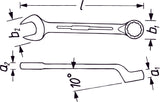 HAZET Combination wrench 603-16 ∙ Outside 12-point profile ∙ 16 mm