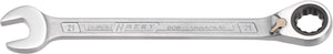 HAZET Ratcheting combination wrench 606-21 ∙ Outside 12-point traction profile ∙ 21 mm