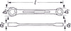 HAZET TORX® double box-end wrench 609-E14XE18 ∙ Outside TORX® profile ∙∙ E14, E18