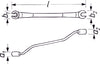 HAZET Double box-end wrench (open) 612N-11X13 ∙ Outside hexagon profile ∙ 11 x 13 mm