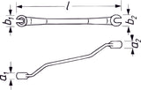 HAZET Double box-end wrench (open) 612N-10X11 ∙ Outside hexagon profile ∙ 10 x 11 mm