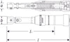 HAZET Torque wrench 6282-1CT ∙ Nm min-max: 4 – 40 Nm ∙ Tolerance: 2% ∙ Insert square 9 x 12 mm