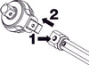 HAZET Insert open-end wrench 6450D-14 ∙ Insert square 14 x 18 mm ∙ Outside hexagon profile ∙ 14 mm