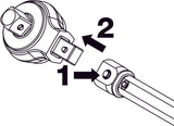 HAZET Insert open-end wrench 6450D-36 ∙ Insert square 14 x 18 mm ∙ Outside hexagon profile ∙ 36 mm