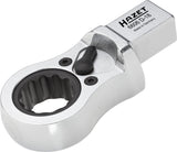 HAZET Ratcheting insert box-end wrench 6606D-17 ∙ Insert square 14 x 18 mm ∙ Outside 12-point profile ∙ 17 mm