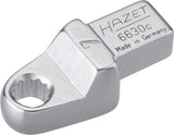 HAZET Insert box-end wrench 6630C-7 ∙ Insert square 9 x 12 mm ∙ Outside 12-point traction profile ∙ 7 mm