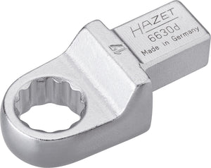 HAZET Insert box-end wrench 6630D-17 ∙ Insert square 14 x 18 mm ∙ Outside 12-point traction profile ∙ 17 mm