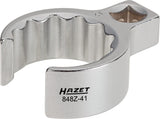 HAZET Box-end wrench ∙ 12-point ∙ open 848Z-22 ∙ Square, hollow 10 mm (3/8 inch) ∙ Outside 12-point profile ∙ 22 mm ∙ Inside square (Robertson) 10 = 3⁄8″