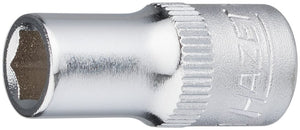 HAZET Socket (6-point) 850-6 ∙ Square, hollow 6.3 mm (1/4 inch) ∙ Outside hexagon Traction profile ∙ 6 mm
