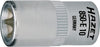HAZET TORX® socket 850-E6 ∙ Square, hollow 6.3 mm (1/4 inch) ∙ Outside TORX® profile ∙∙ E6