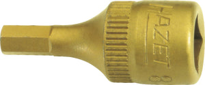 HAZET Screwdriver socket 8501-3 ∙ Square, hollow 6.3 mm (1/4 inch) ∙ Inside hexagon profile ∙ 3 mm