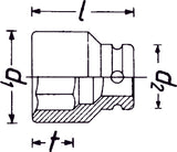 HAZET Impact socket (TORX®) 880S-E12 ∙ Square, hollow 10 mm (3/8 inch) ∙ Outside TORX® profile ∙∙ E12