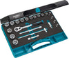 HAZET Socket set 880-2 ∙ Square, hollow 10 mm (3/8 inch) ∙ Outside hexagon Traction profile ∙ Number of tools: 22