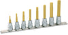 HAZET Socket set 8801/8H ∙ Square, hollow 10 mm (3/8 inch) ∙ Inside hexagon profile ∙∙ 3 – 10 ∙ Number of tools: 8