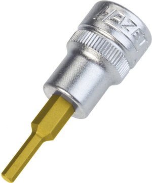 HAZET Screwdriver socket 8801A-1/8 ∙ Square, hollow 10 mm (3/8 inch) ∙ Inside hexagon profile ∙∙ 1⁄8 ″