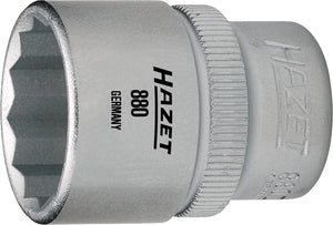 HAZET Socket (12-point) 880A-1/4 ∙ Square, hollow 10 mm (3/8 inch) ∙ Outside 12-point traction profile ∙∙ 1⁄4 ″