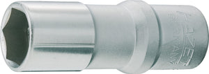 HAZET Spark plug socket 880AMGT-1 ∙ Square, hollow 10 mm (3/8 inch) ∙ Outside hexagon profile ∙ 16 mm ∙ 5⁄8 ″