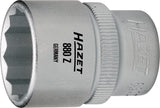 HAZET Socket (12-point) 880AZ-13/16 ∙ Square, hollow 10 mm (3/8 inch) ∙ Outside 12-point traction profile ∙∙ 13⁄16 ″