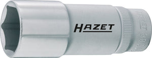 HAZET Socket (6-point) 880LG-10 ∙ Square, hollow 10 mm (3/8 inch) ∙ Outside hexagon Traction profile ∙ 10 mm