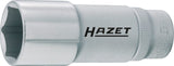 HAZET Socket (6-point) 880LG-22 ∙ Square, hollow 10 mm (3/8 inch) ∙ Outside hexagon Traction profile ∙ 22 mm