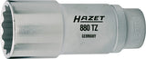 HAZET Socket (12-point) 880TZ-9 ∙ Square, hollow 10 mm (3/8 inch) ∙ Outside 12-point traction profile ∙ 9 mm