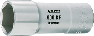 HAZET Spark plug socket 900AKF ∙ Square, hollow 12.5 mm (1/2 inch) ∙ Outside hexagon profile ∙ 16 mm ∙ 5⁄8 ″