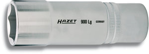 HAZET Socket (6-point) 900LG-32 ∙ Square, hollow 12.5 mm (1/2 inch) ∙ Outside hexagon Traction profile ∙ 32 mm