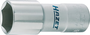 HAZET Spark plug socket 900MGT ∙ Square, hollow 12.5 mm (1/2 inch) ∙ Outside hexagon profile ∙ 20.8 mm ∙ 13⁄16 ″