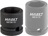 HAZET Impact socket set 900SK/4 ∙ Square, hollow 12.5 mm (1/2 inch) ∙ Outside hexagon Traction profile ∙∙ 13 ∙ 17 ∙ 19 ∙ 21 ∙ Number of tools: 4