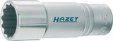 HAZET Socket (12-point) 900TZ-12 ∙ Square, hollow 12.5 mm (1/2 inch) ∙ Outside 12-point traction profile ∙ 12 mm