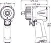 HAZET Impact wrench ∙ extra short 9012MT ∙ Maximum loosening torque: 1400 Nm ∙ Square, solid 12.5 mm (1/2 inch) ∙ Powerful twin hammer mechanism