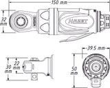 HAZET Mini air ratchet 9021P-2 ∙ Square, solid 10 mm (3/8 inch)
