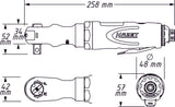 HAZET Air ratchet 9022P-2 ∙ Square, solid 12.5 mm (1/2 inch)