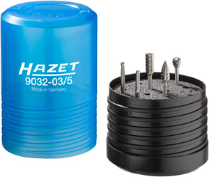 HAZET Carbide milling pin set 3 mm 9032-03/5 ∙ Number of tools: 5