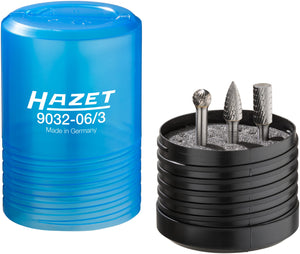 HAZET Carbide milling pin set 6 mm 9032-06/3 ∙ Number of tools: 3