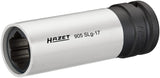 HAZET Impact socket (hybrid special profile) 905SLG-17 ∙ Square, hollow 12.5 mm (1/2 inch) ∙ Wheel bolts hybrid special profile ∙ 17 mm