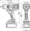 HAZET Cordless impact wrench 9212-3 ∙ Maximum loosening torque: 700 Nm ∙ Square, solid 12.5 mm (1/2 inch) ∙ Number of tools: 3
