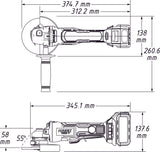 HAZET Cordless right-angle grinder set ∙ 3-piece 9233-7