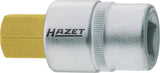 HAZET Screwdriver socket 986-10 ∙ Square, hollow 12.5 mm (1/2 inch) ∙ Inside hexagon profile ∙ 10 mm