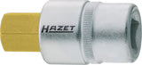 HAZET Screwdriver socket 986-8 ∙ Square, hollow 12.5 mm (1/2 inch) ∙ Inside hexagon profile ∙ 8 mm