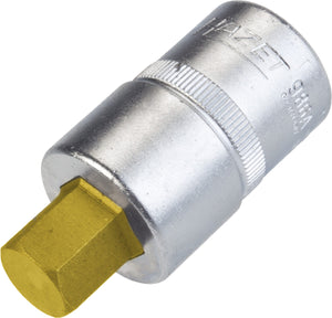 HAZET Screwdriver socket 986A-1/2 ∙ Square, hollow 12.5 mm (1/2 inch) ∙ Inside hexagon profile ∙∙ 1⁄2 ″